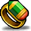 Green Pencil Label Ring icon