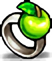 Green Apple Word Bubble Ring icon